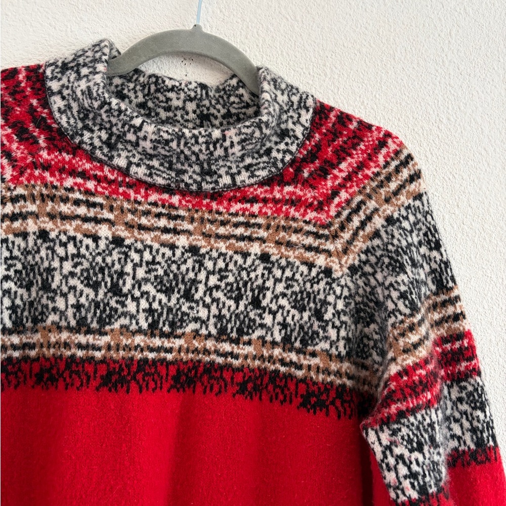 Moth by Anthropologie red Nordic soft sweater size XL - Picture 2 of 7